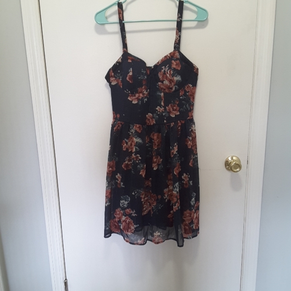 Xhilaration Dresses & Skirts - Navy Blue Floral Dress